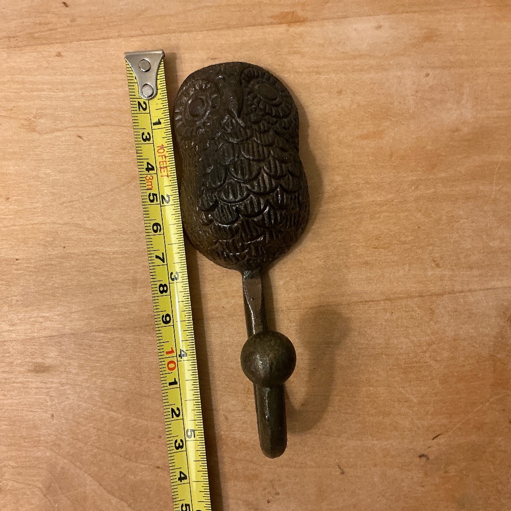 Solid Brass Owl Coat Hook